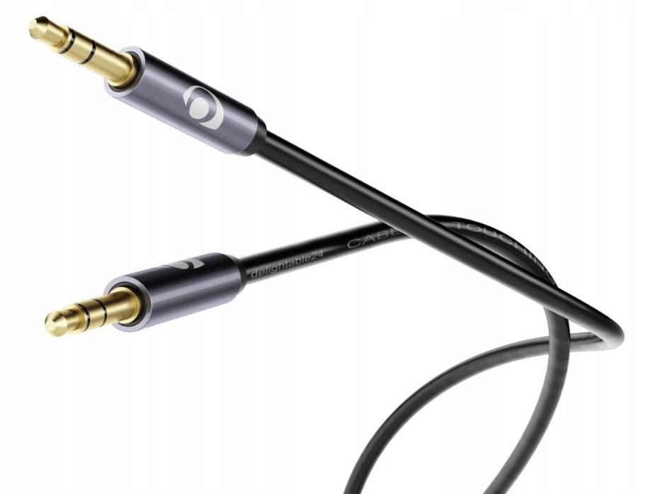 Kabel audio jack NALIA 2m 3,5 mm do 3,5 mm czarny