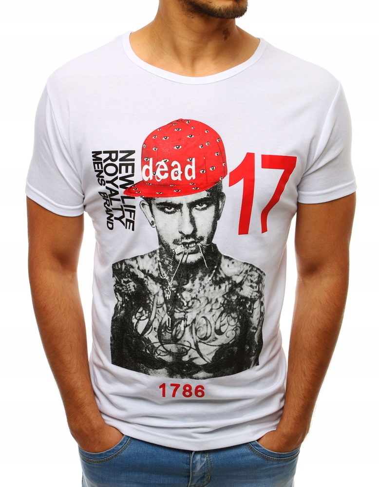 

Męska Koszulka T-shirt Z Nadrukiem rx3513 XL