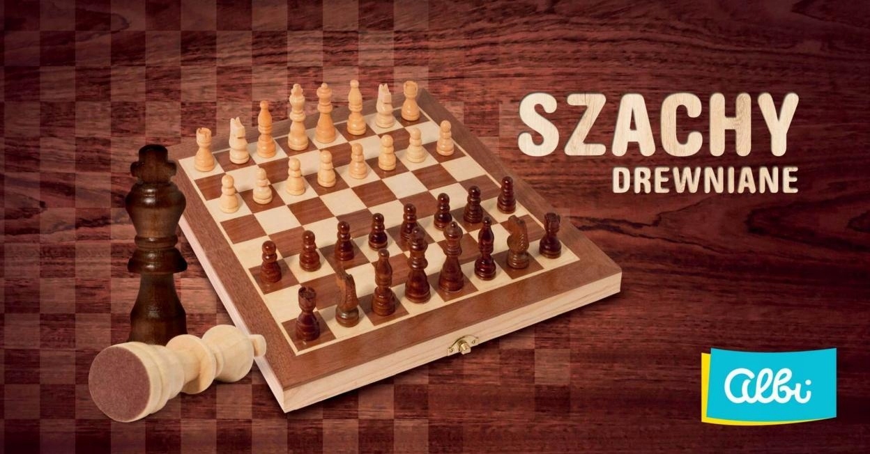 SZACHY DREWNIANE - Gra logiczna ALBI