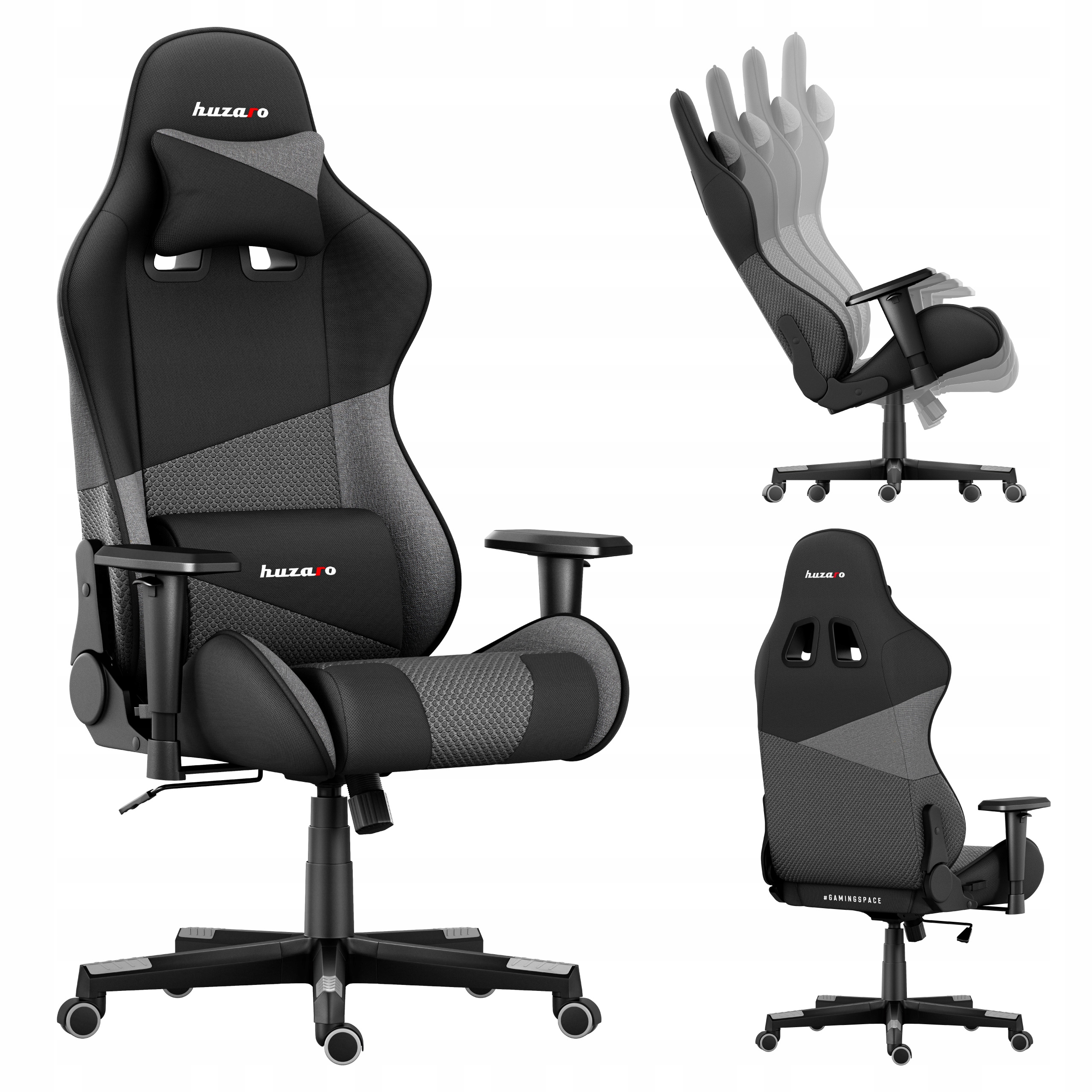 Otočná herná stolička Huzaro s ergonomickým výklopným operadlom