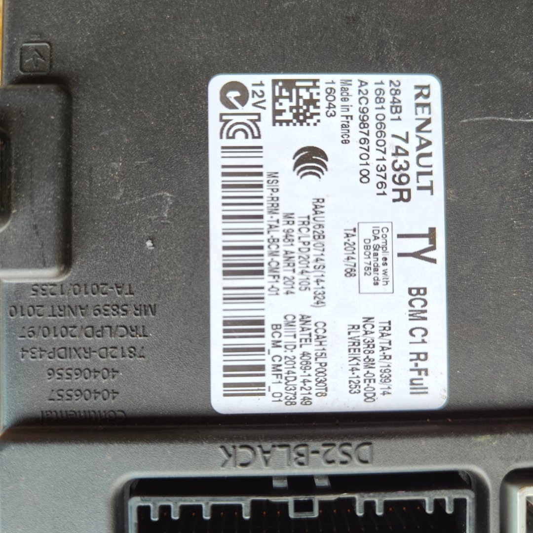 control unit NADWOZIA BCM RENAULT TALISMAN MEGANE IV 284B17439R ESPACE V