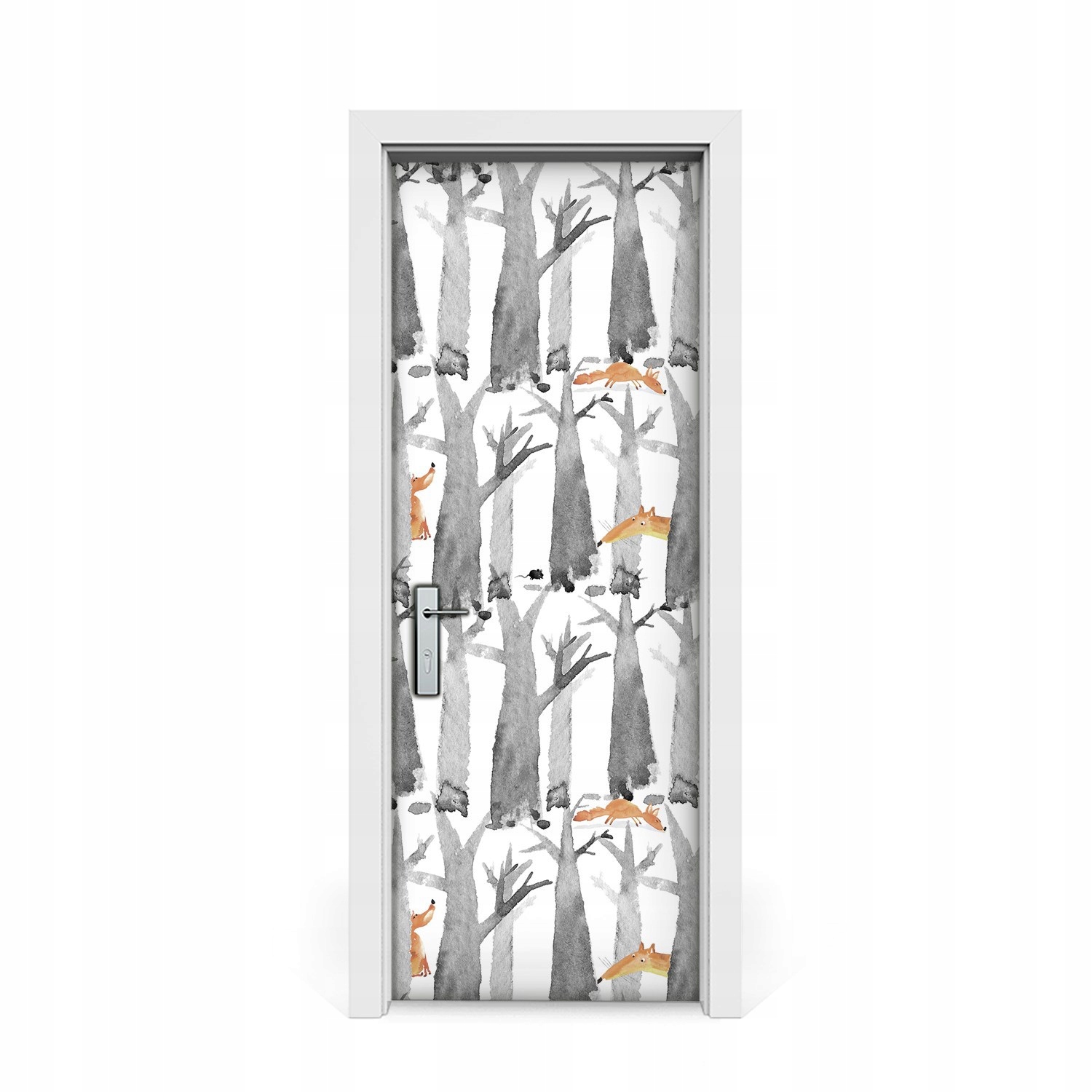 

Naklejka na drzwi okleina Liski w lesie 75x205
