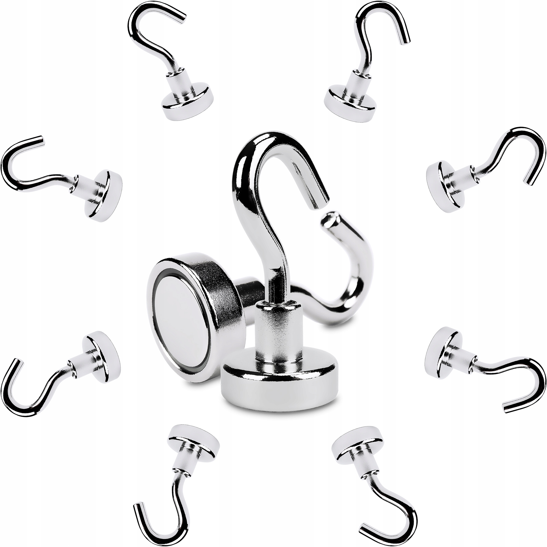 

Mocny Magnes Neodymowy Z Haczykiem 16 mm, 8 szt.