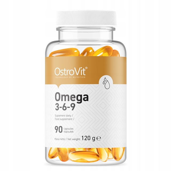 OMEGA 369 KWASY TŁUSZCZOWE EPA DHA ALA LA OA VEGE OstroVit 90 kaps