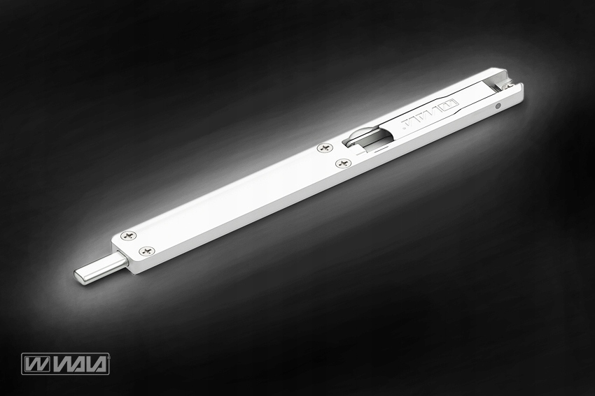 Rygiel drzwiowy nawierzchniowy WN2 biały struktura, zestaw (2szt)