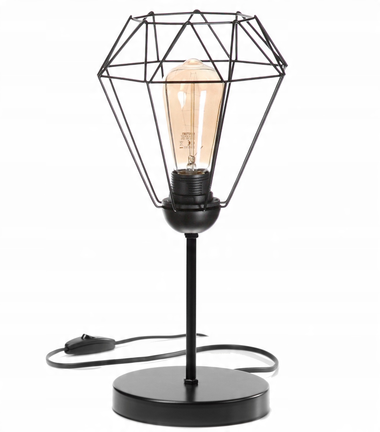 

Lampka Nocna Stołowa Biurkowa Led Drut Edison E27
