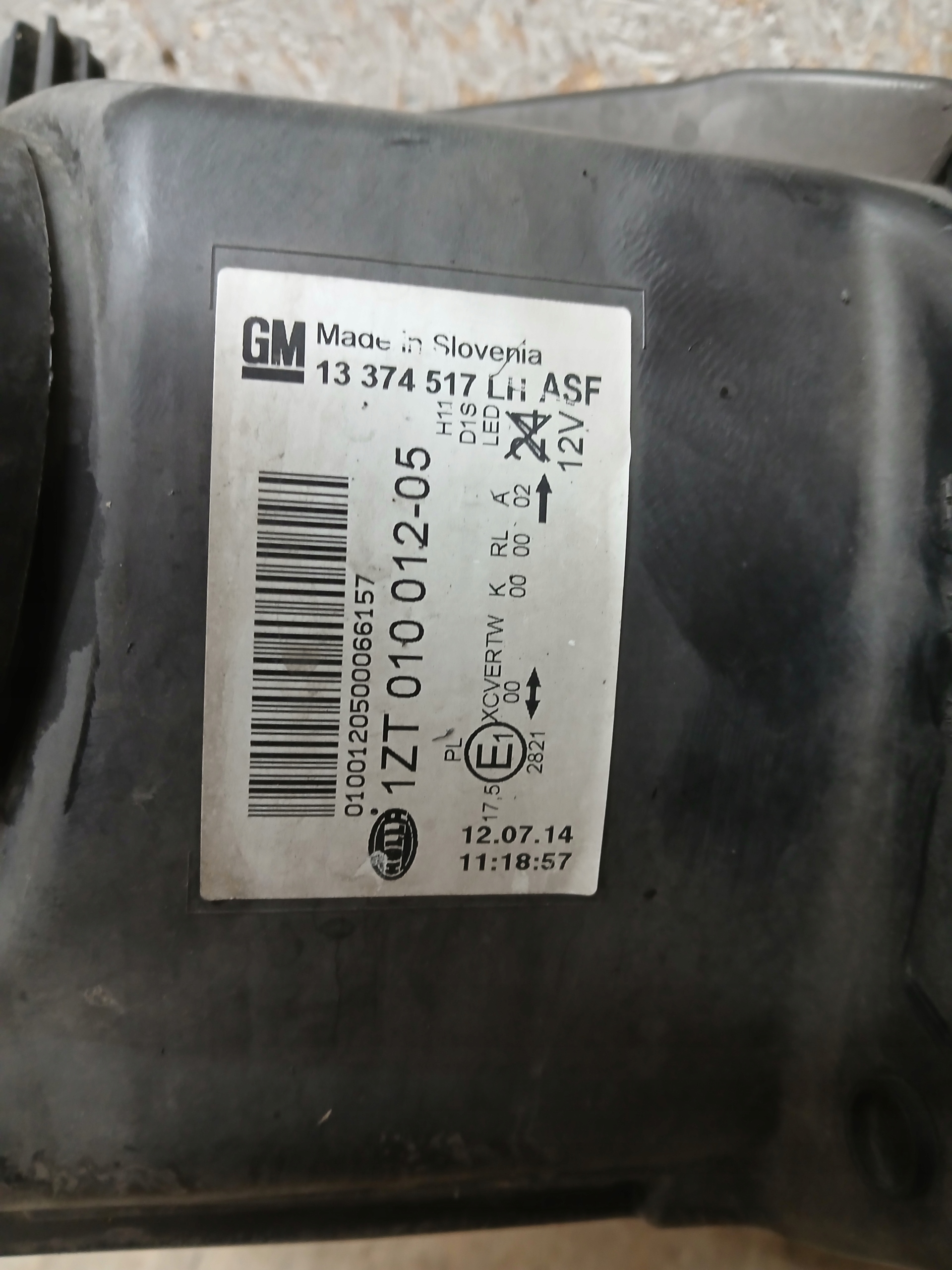 light front left OPEL ASTRA J IV 4 XENON positioning 13374517