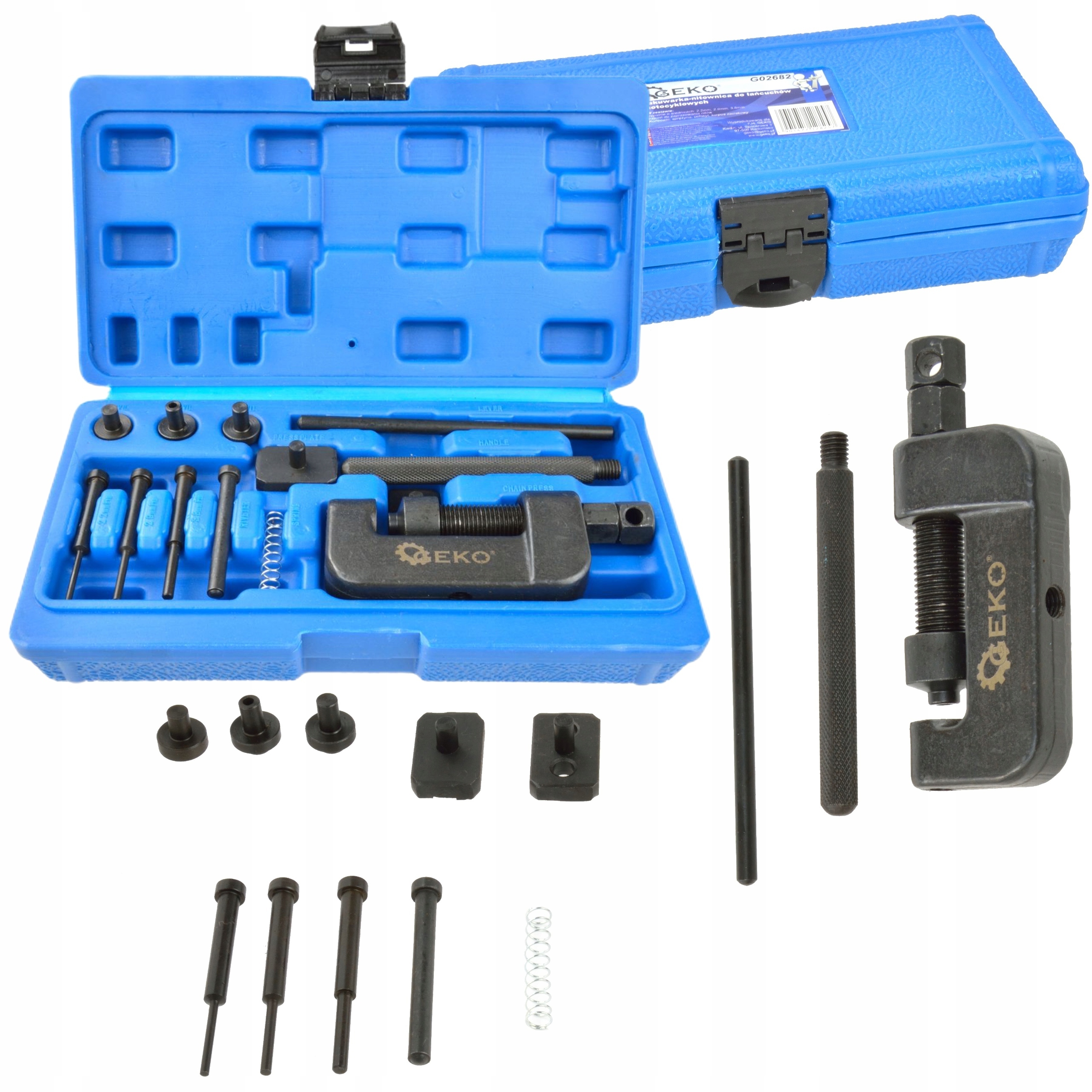 GEKO ZAKUWARKA-NITOWNICA DO ŁAŃCUCHÓW MOTOCYKLOWYCH WALIZKA G02682