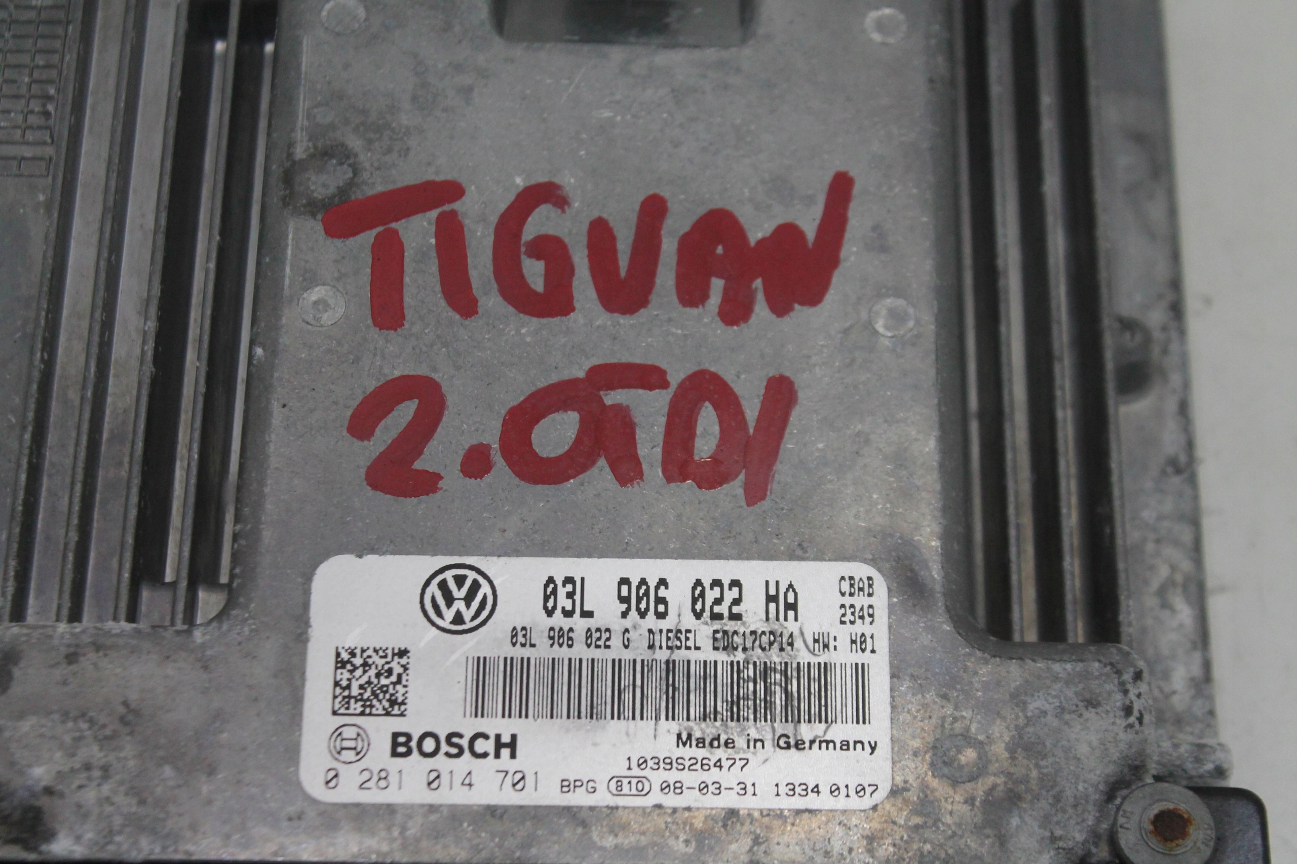 computer control unit of the engine 03L906022HA VW TIGUAN 5N 2.0 TDI 07-16