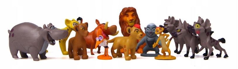Figurki KRÓL LEW Simba Timon Pumba Disney 12 szt. Wiek dziecka 3 lata +