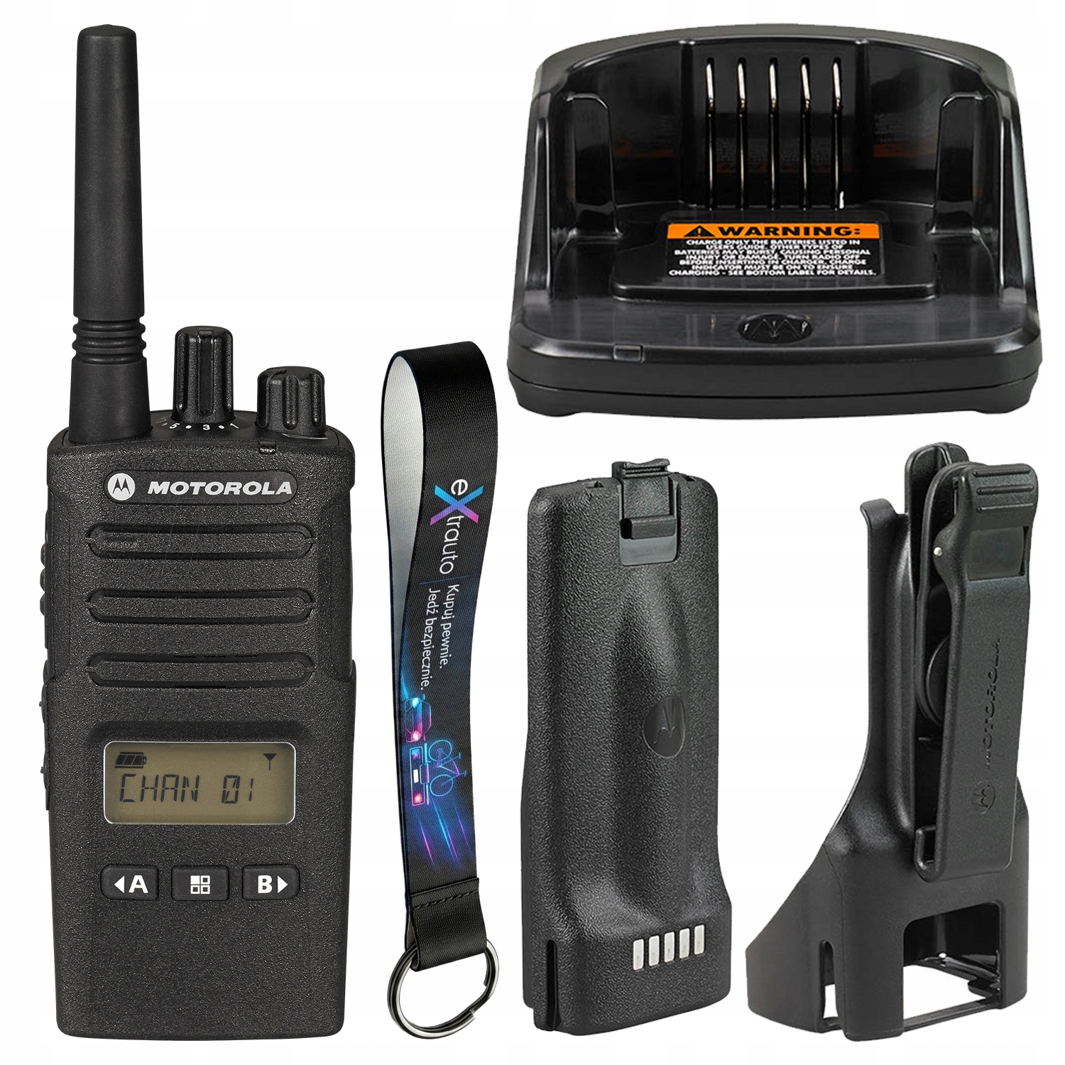 Krótkofalówka Motorola XT460 Profesjonalny Radiotelefon Walkie Talkie+smycz