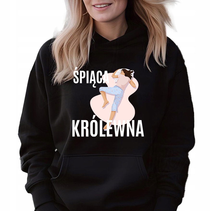 Mikina Černá Kapuce Dárek pro dívku manželky Šípková Růženka S