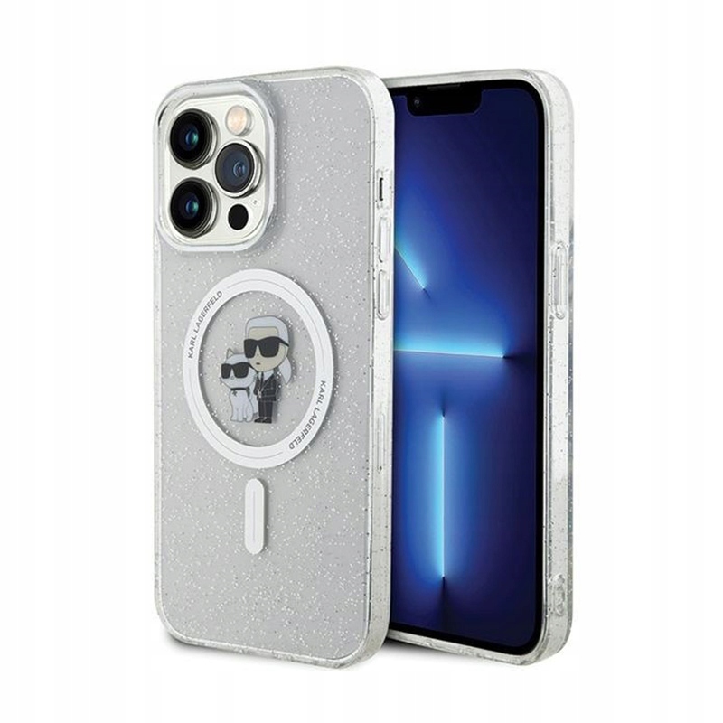 Karl Lagerfeld Karl & Choupette Glitter MagSafe Pouzdro iPhone 14 Pro Max (p