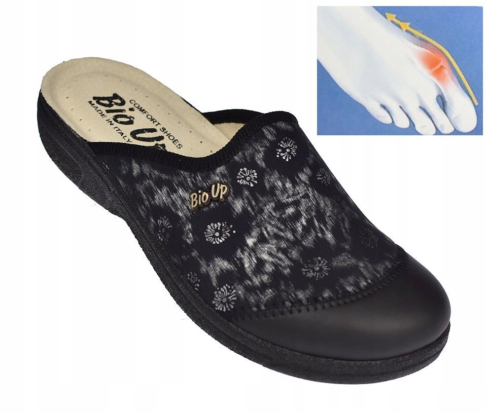 Sandále na zdravotní halušky pantofle lycra komfort 453 Bk vel 38