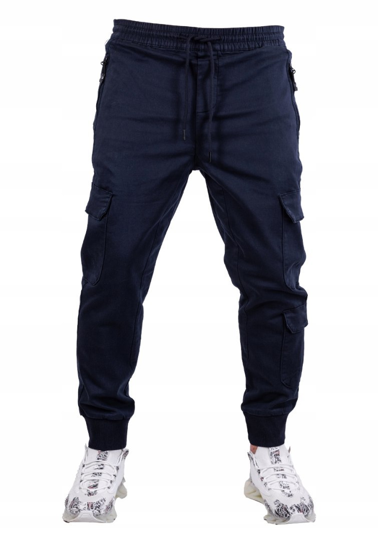 Pánské kalhoty Joggery kapsáče námořnická modrá Boxel vel. 30