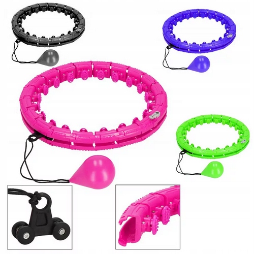 Hula Hoop Z Wypustkami Z Obciążeniem Odchudzające Czarne