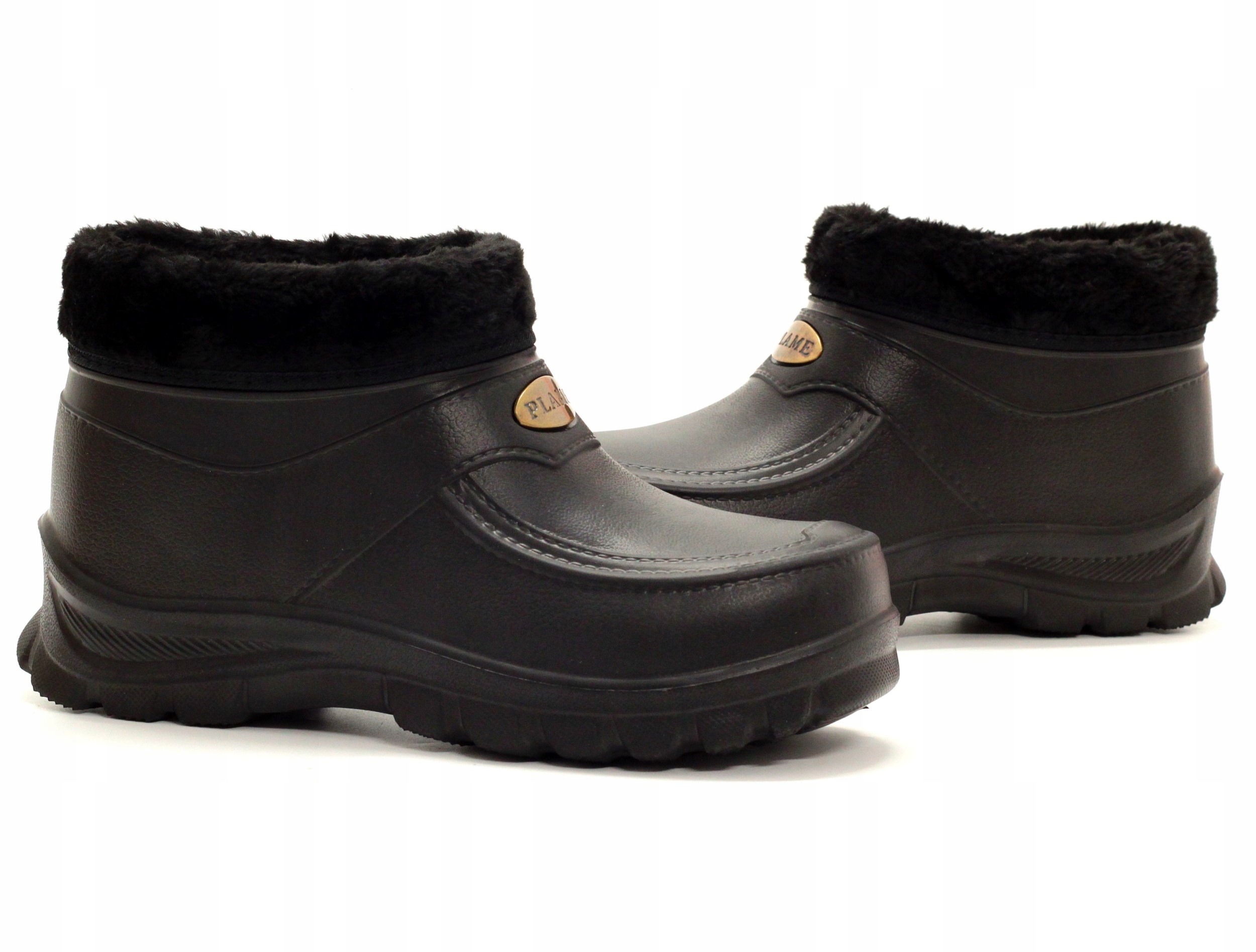 KALOSZE MĘSKIE GUMOWCE PIANKA CZARNE OCIEPLANE Rozmiar 41