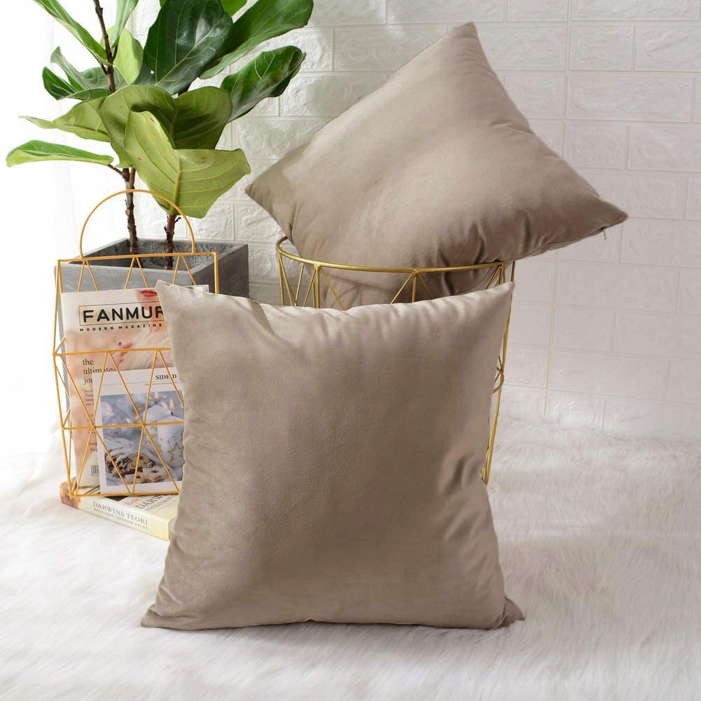 POSZEWKA NA PODUSZKE JASIEK 40x40 WELUROWA VELVET Długość 40 cm