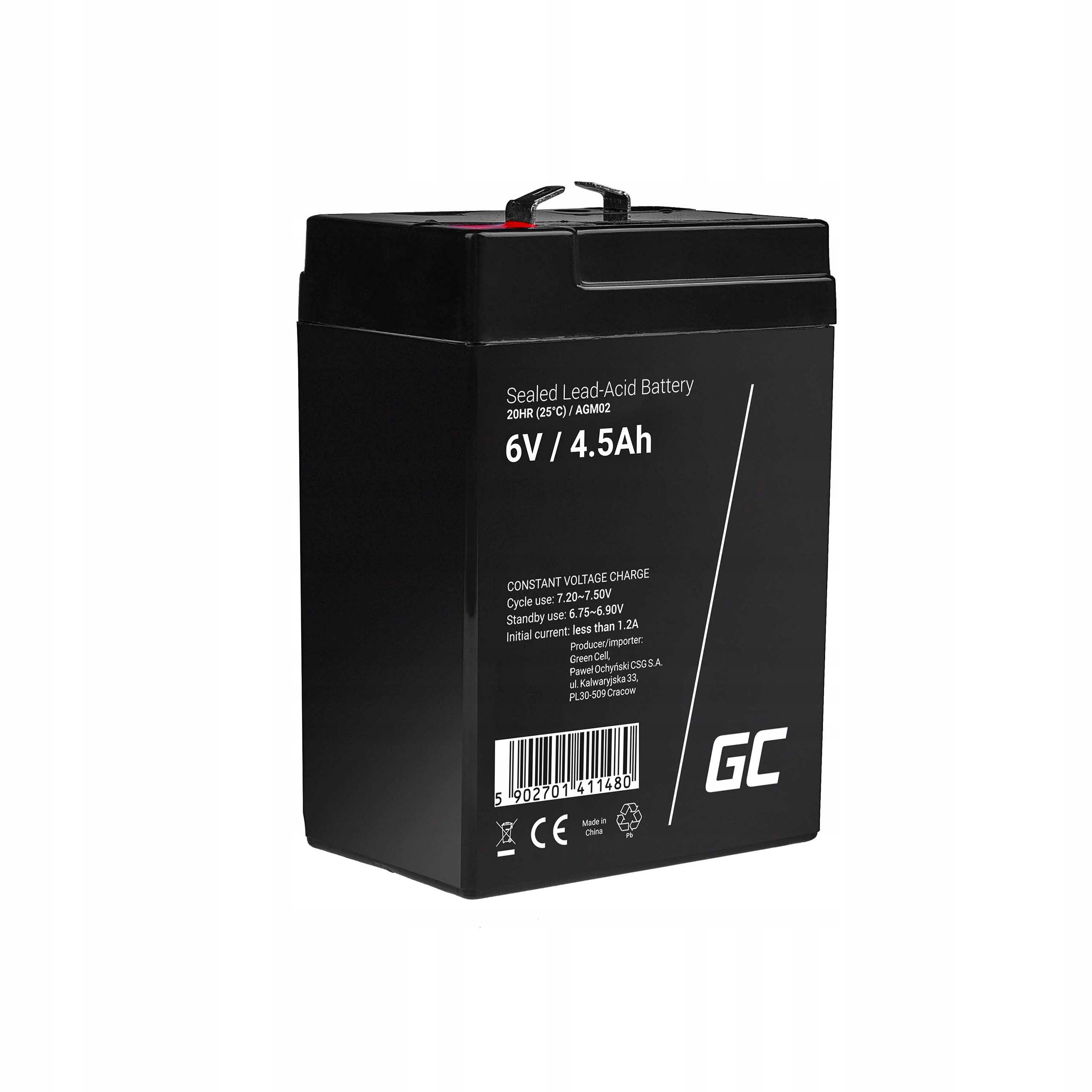

Bateria 6V 4.5Ah do autka samochodzika motorówki