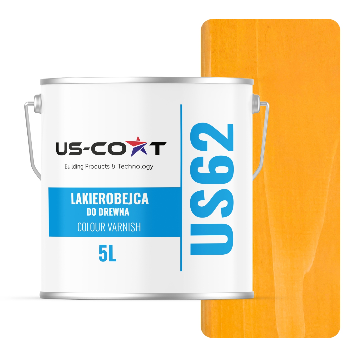 Laková Farba Na Drevo 3V1 Lazúra Farba Borovica Zlatá Polomatná 5L Ochranná