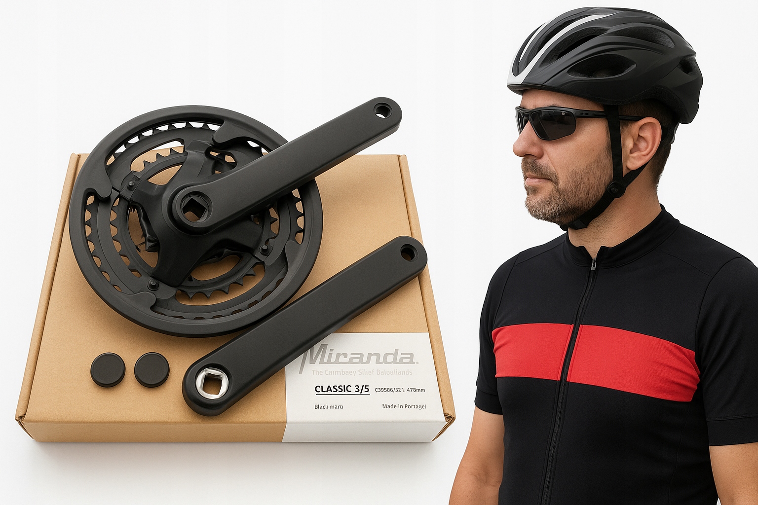 Korba aluminiowa 42/32/22 170 mm Miranda mechanizm korbowy 3-rzędowy