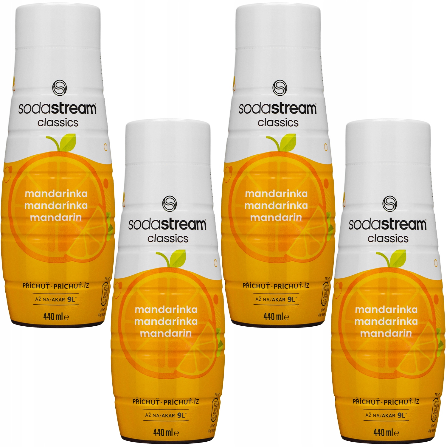 4x Syrop Do Sodastream Mandarynka Koncentrat Do Saturatora 440ML 9L Napoju