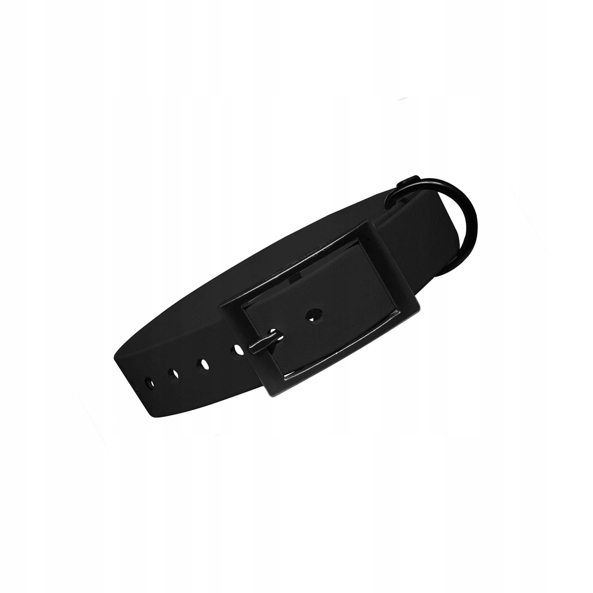 Levně Trvanlivý hypoalergenní obojek pro psa 100% Biothane nastavitelný L, černý