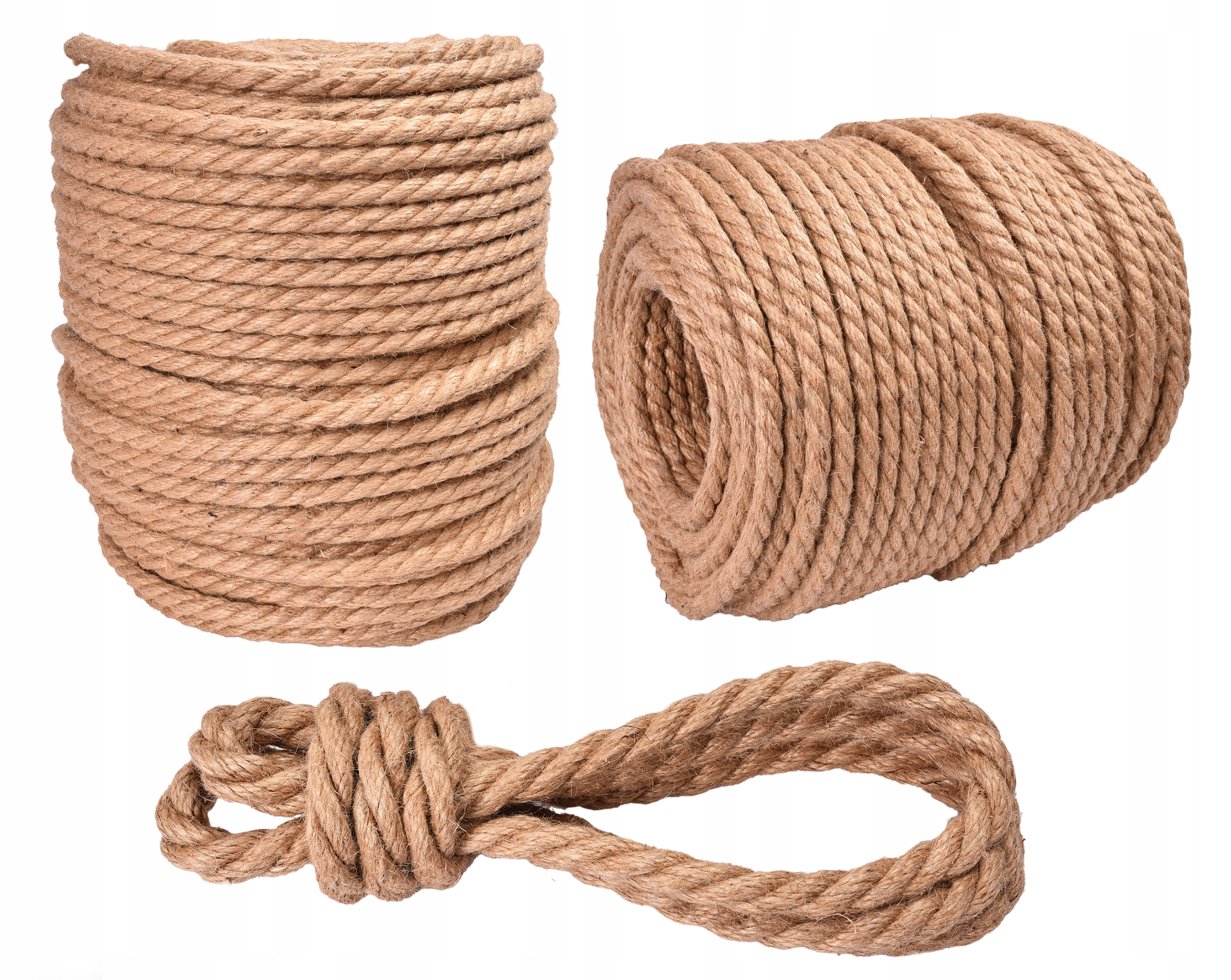 Lina Jutowa Kręcona Żeglarska Dekoracyjna Sznur 16mm 100m