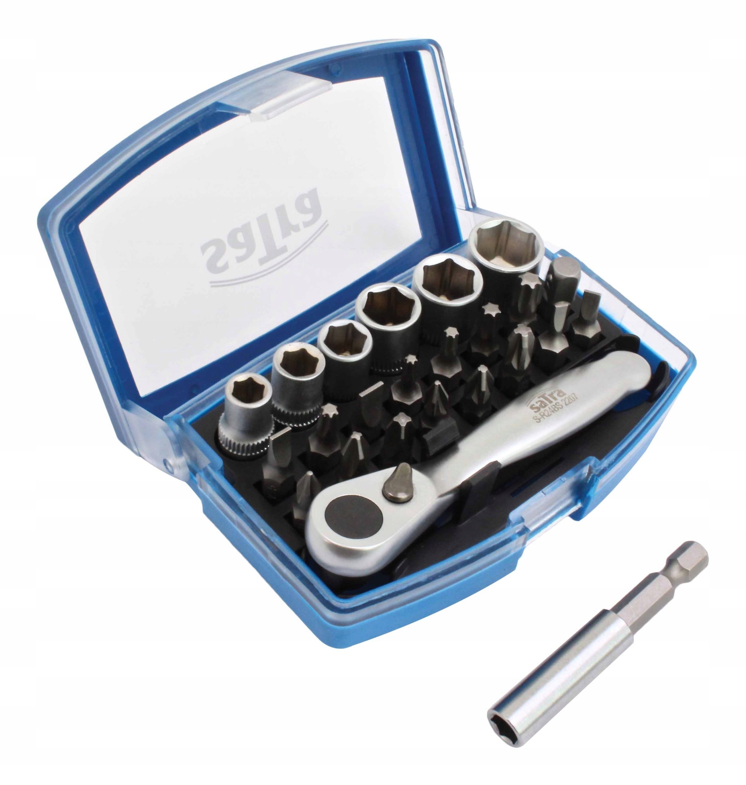 S-R24BS Zestaw Bitów I Nasadek Z Grzechotką 1/4″