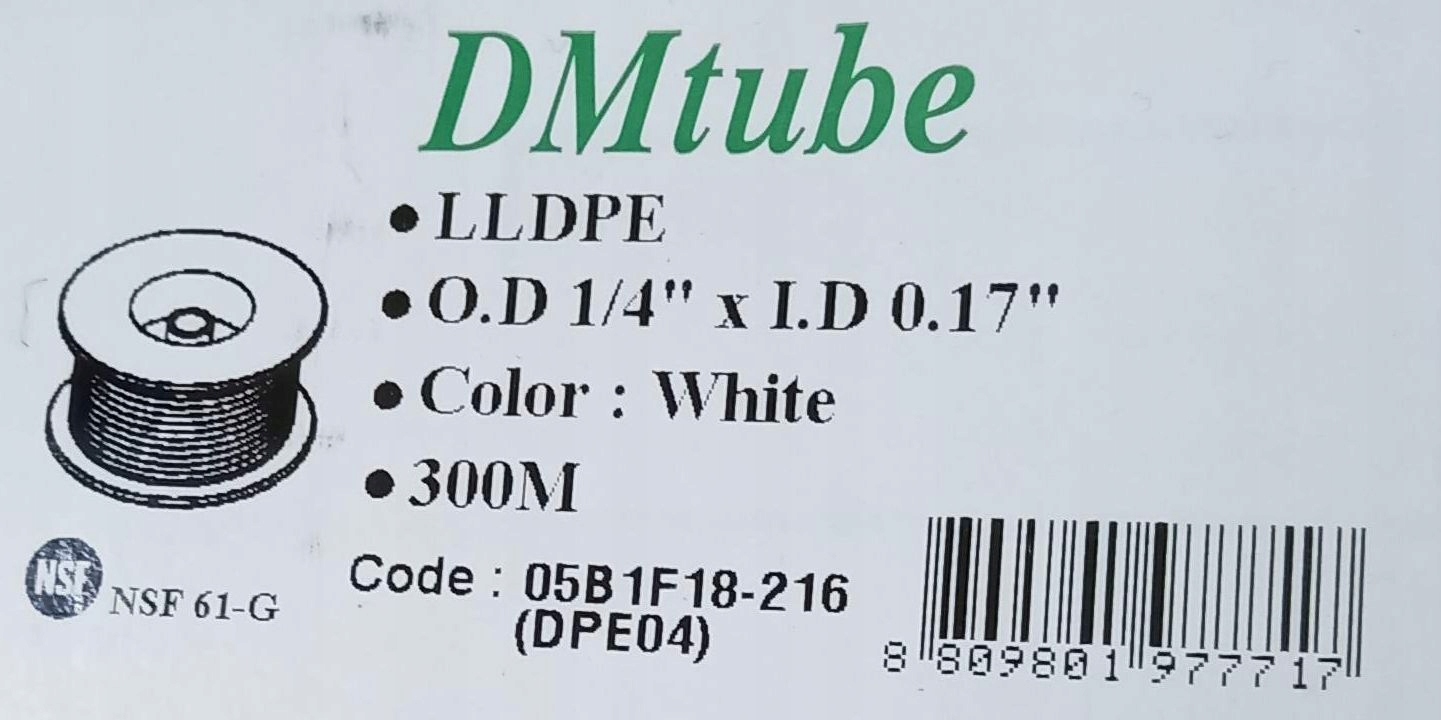 Wężyk do lodówki Filtra wody 1/4" 20m Marka DMfit