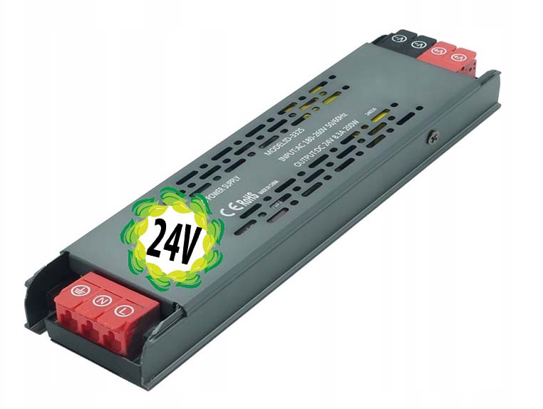 Zasilacz Profesjonalny płaski 24V 6,25A Mocny 150W IP20 Slim taśm led