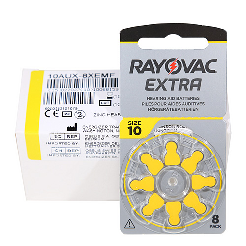 

80 szt. Rayovac 10 baterie do aparatów słuchowych