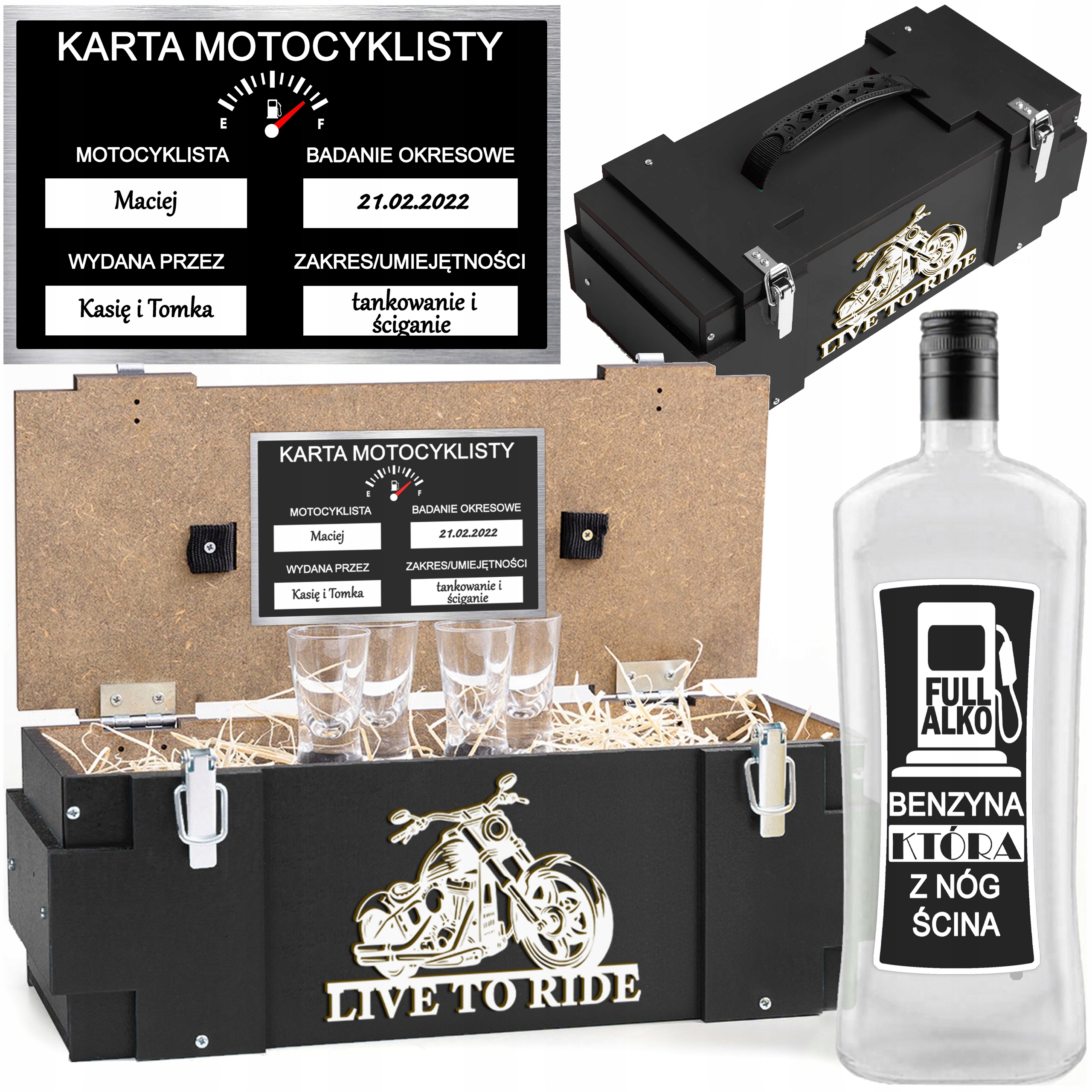 dla Motocyklisty Taty na urodziny Zestaw Skrzynka Faceta Mężczyzny