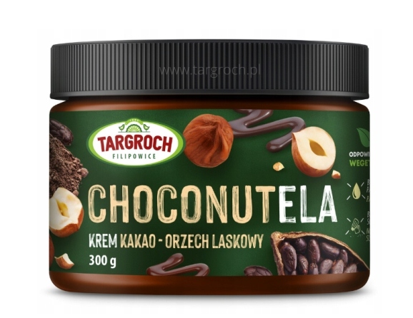 Levně 2x Targroch Krém z lískových oříšků a kakaa Crunchy Choconutela 300 g