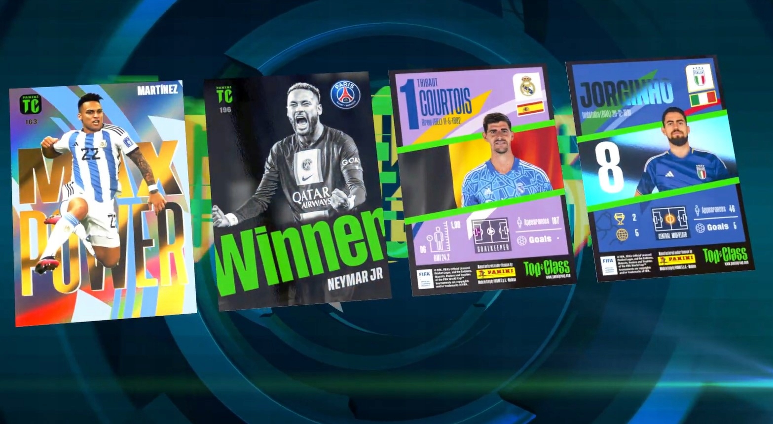 KARTY PIŁKARSKIE DO ALBUMU PANINI TOP CLASS 2023 SASZETKA 4+1 GRATIS Rok wydania 2023