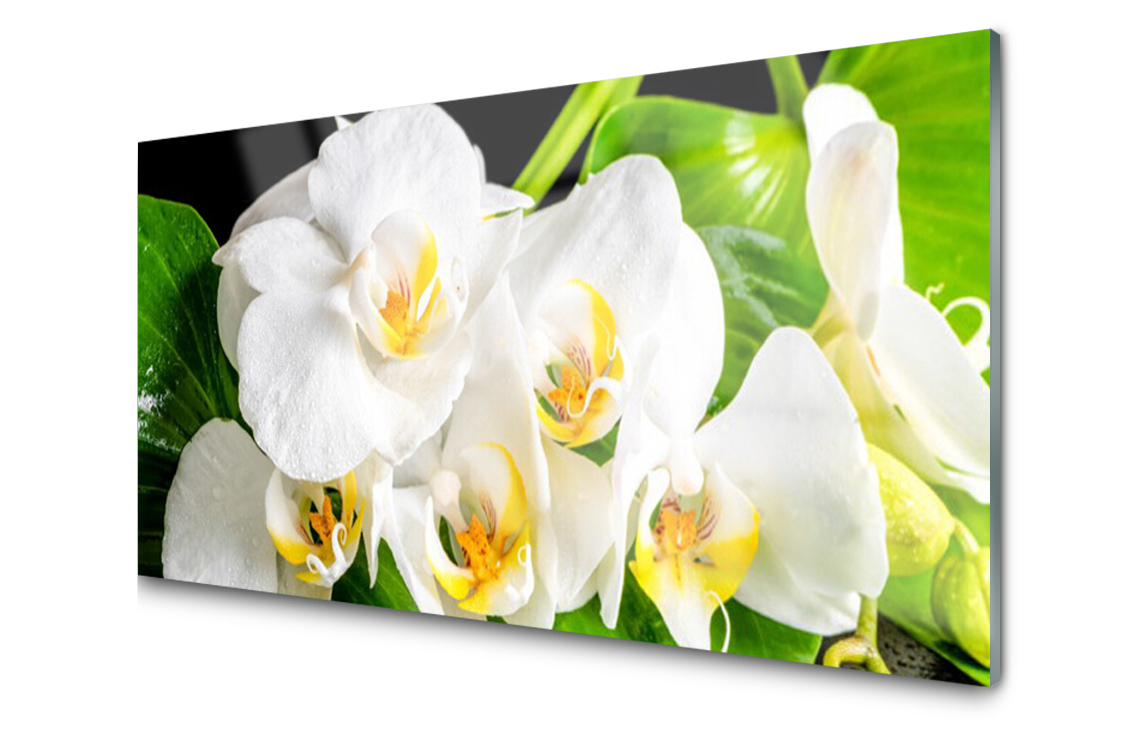 Panel szklany Hartowany Orchidea Kwiaty 140x70
