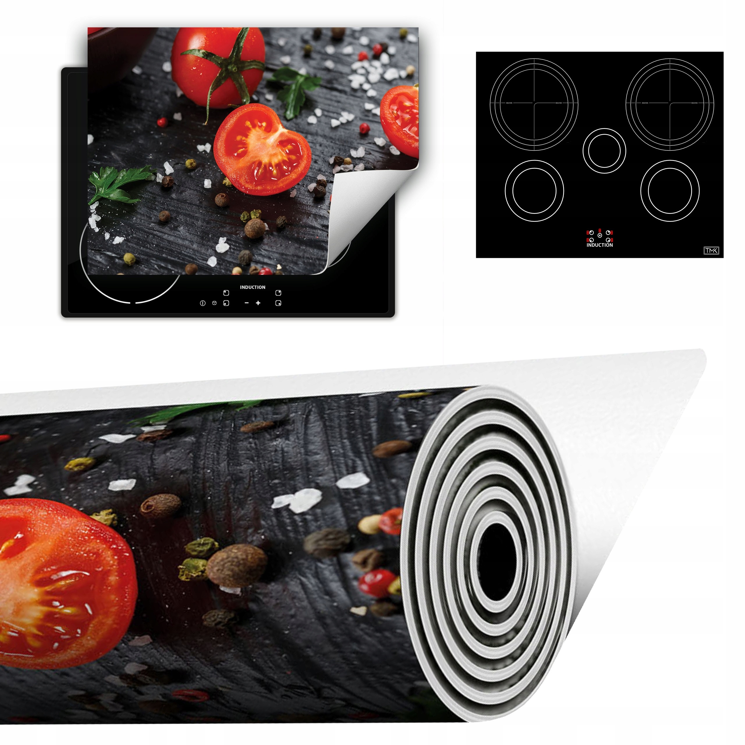Vinylová Podložka Do Kuchyně Více Místa 70x52 dřevo rajčata