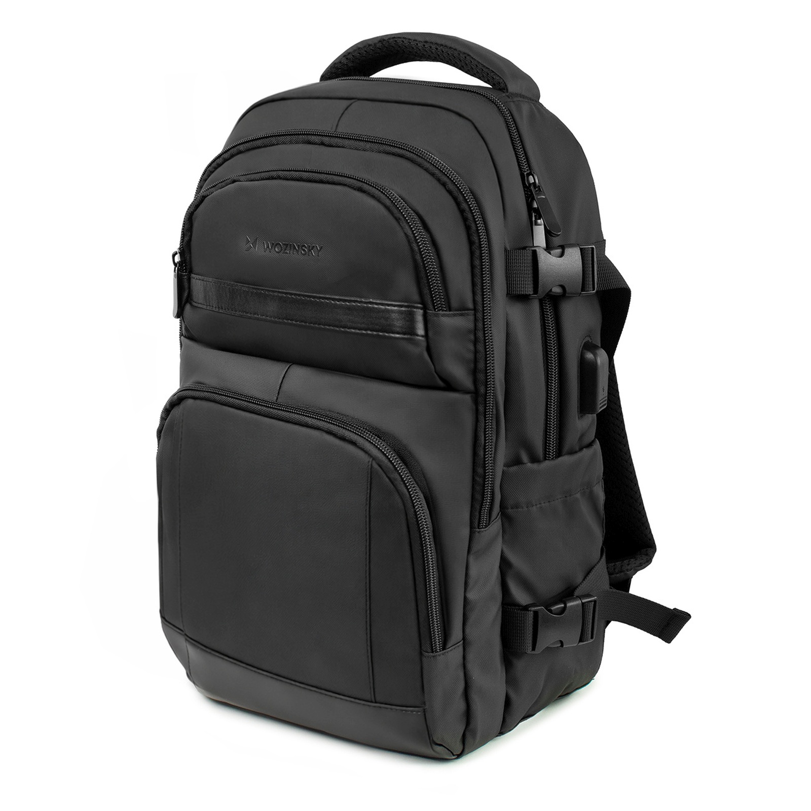 Plecak podróżny do samolotu z kieszenią na laptop 20l 40x20x25 cm czarny