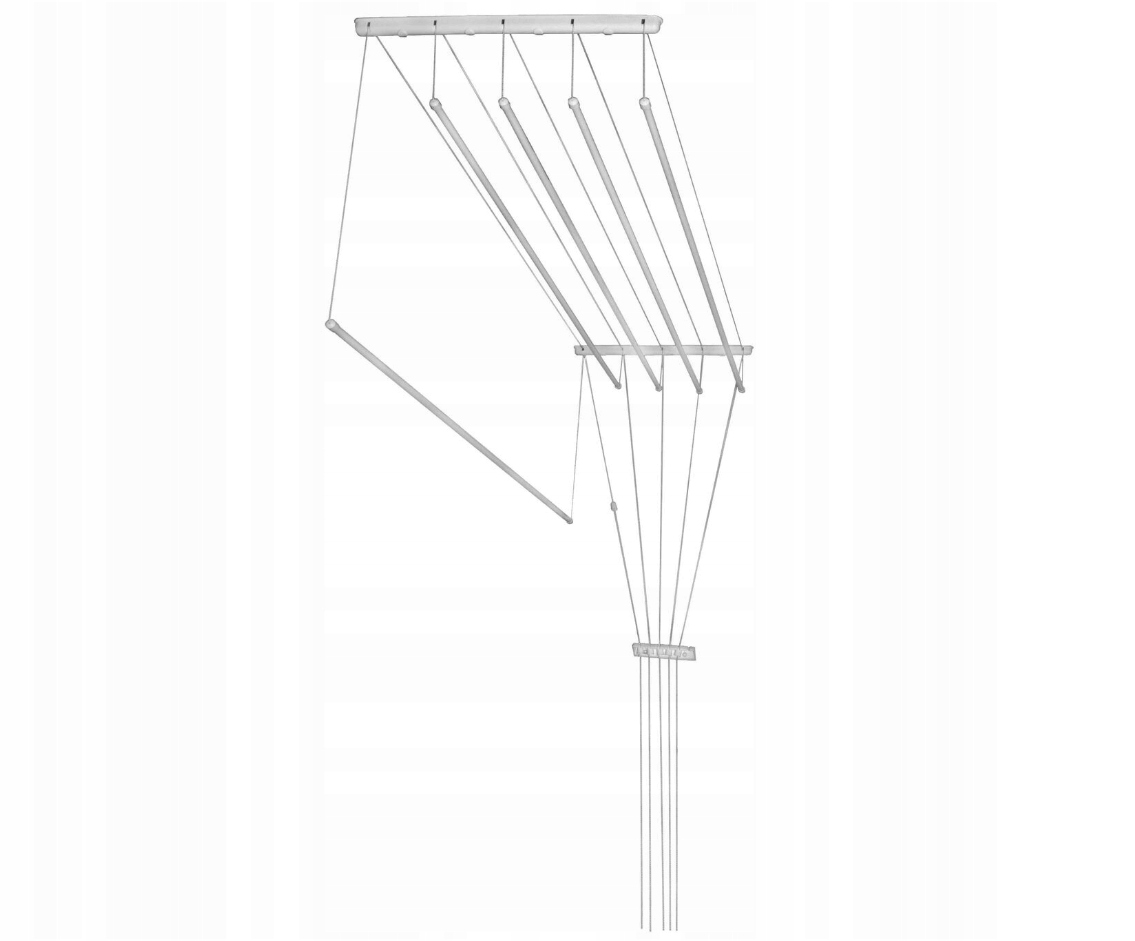 Suszarka sufitowa pranie łazienkowa 5 prętów 150cm