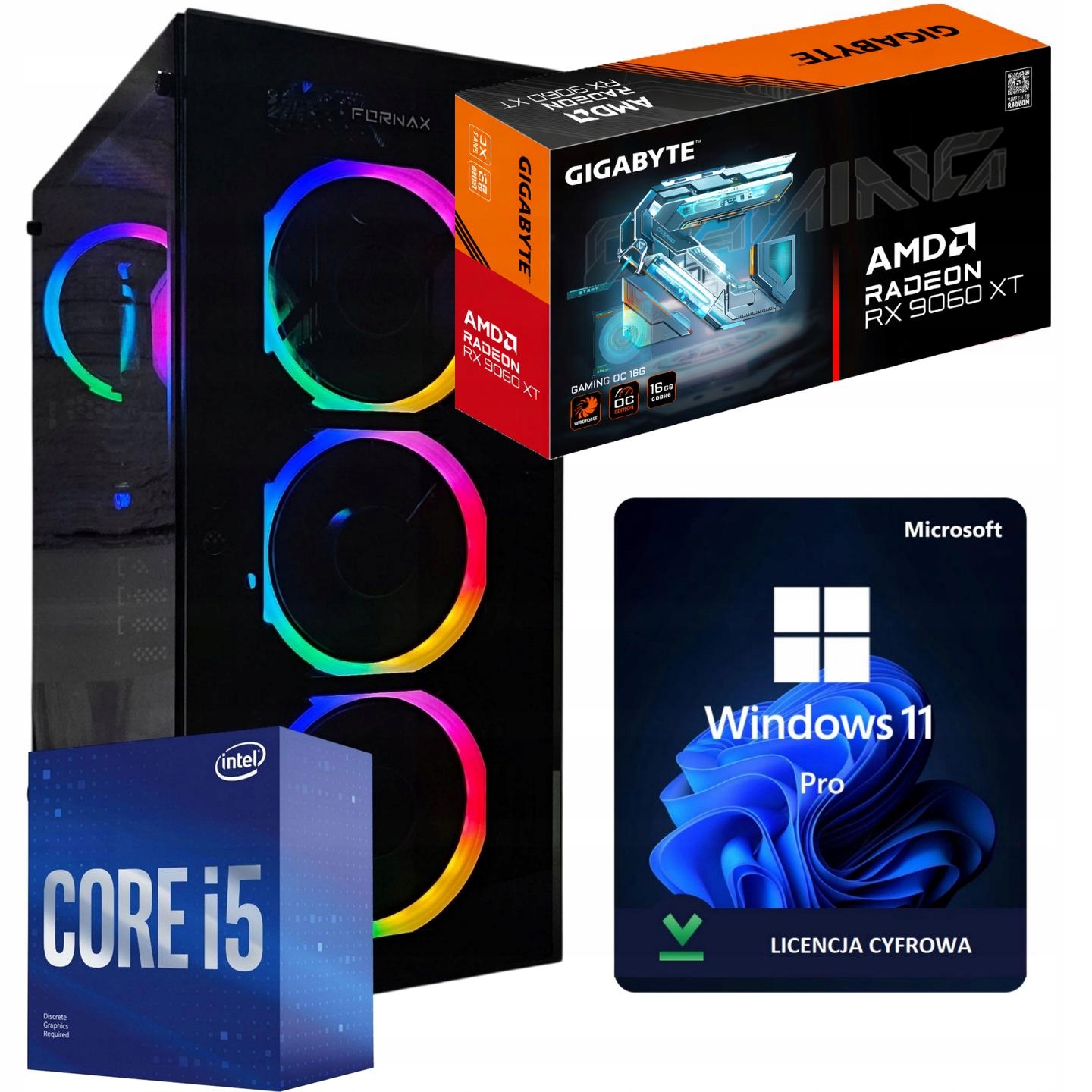 Herní Pc Shadowblade i5 12400F|32GB|SSD 1TB M.2.|RX 9060XT16GB