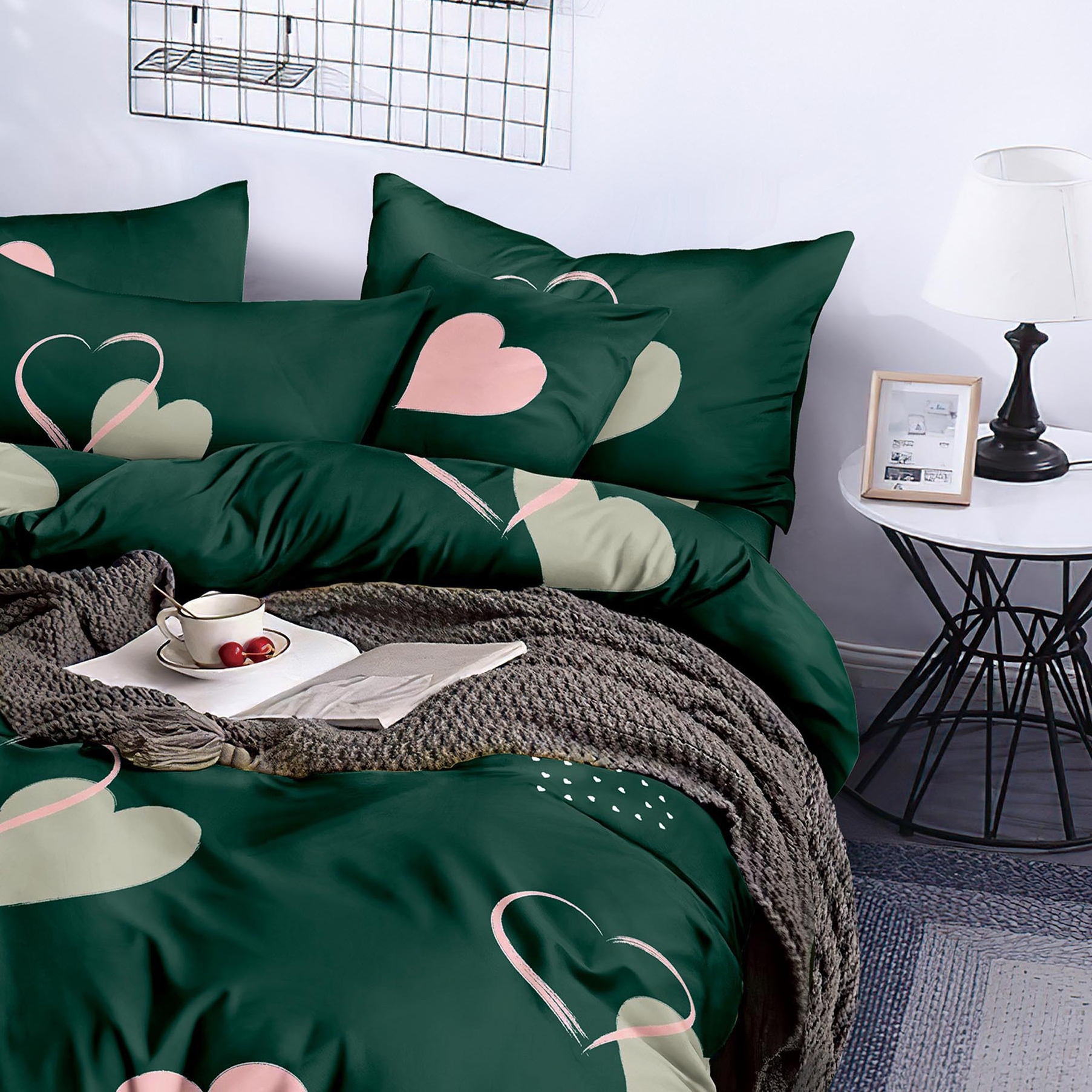 KOMPLET POŚCIEL 3D BAWEŁNA 200x220 + PRZEŚCIERADŁO Marka Rossetti