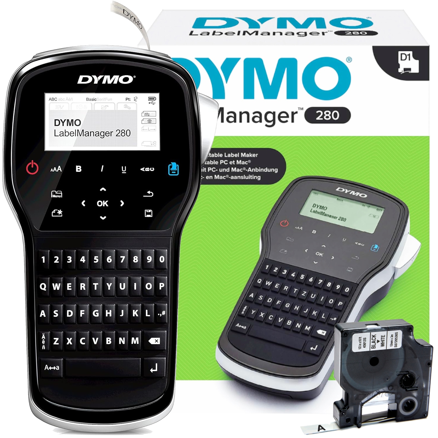 Tlačiareň štítkov Dymo LabelManager LM280 +D1 45013 tlač nálepiek bez atramentu