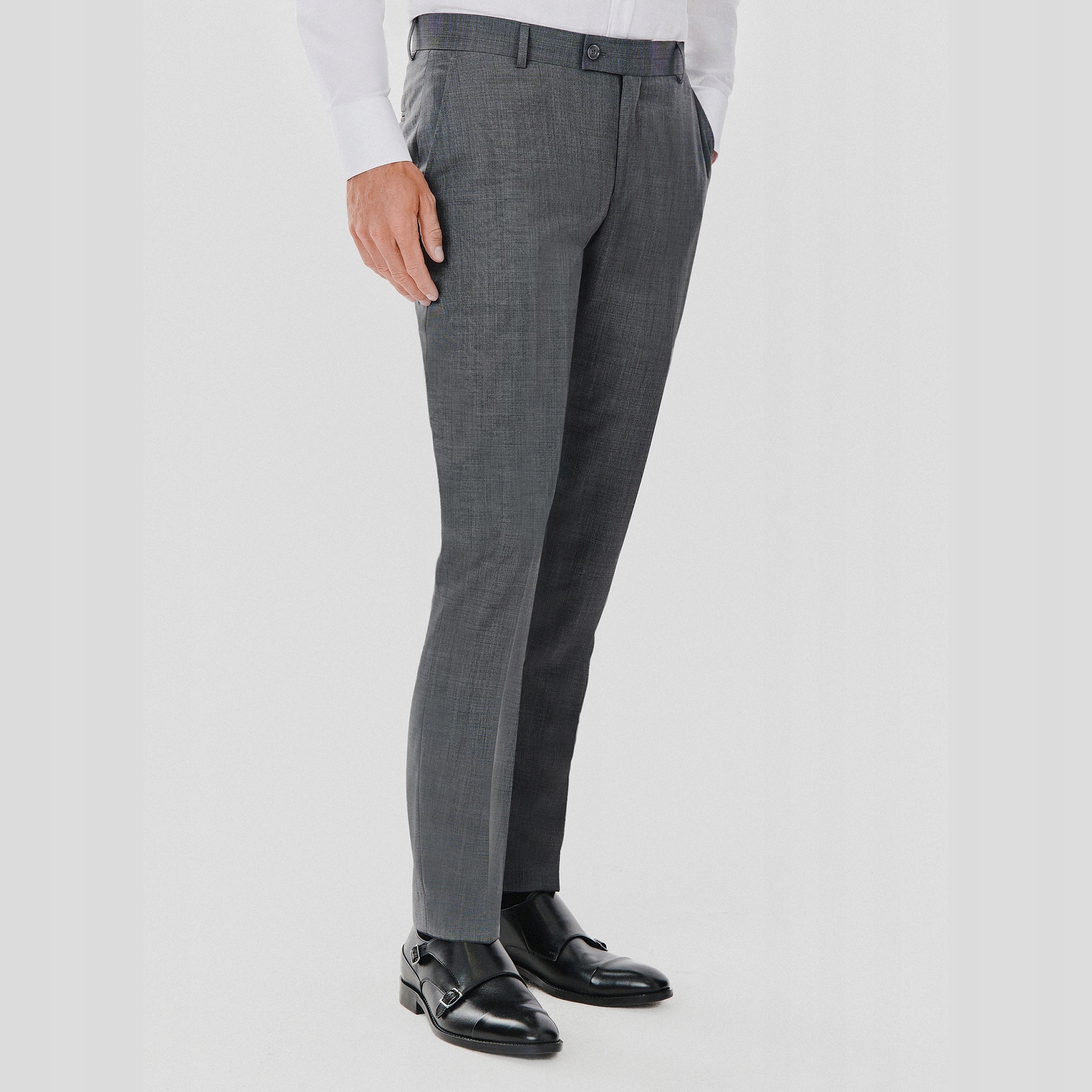 Šedé oblekové kalhoty Pako Lorente vel