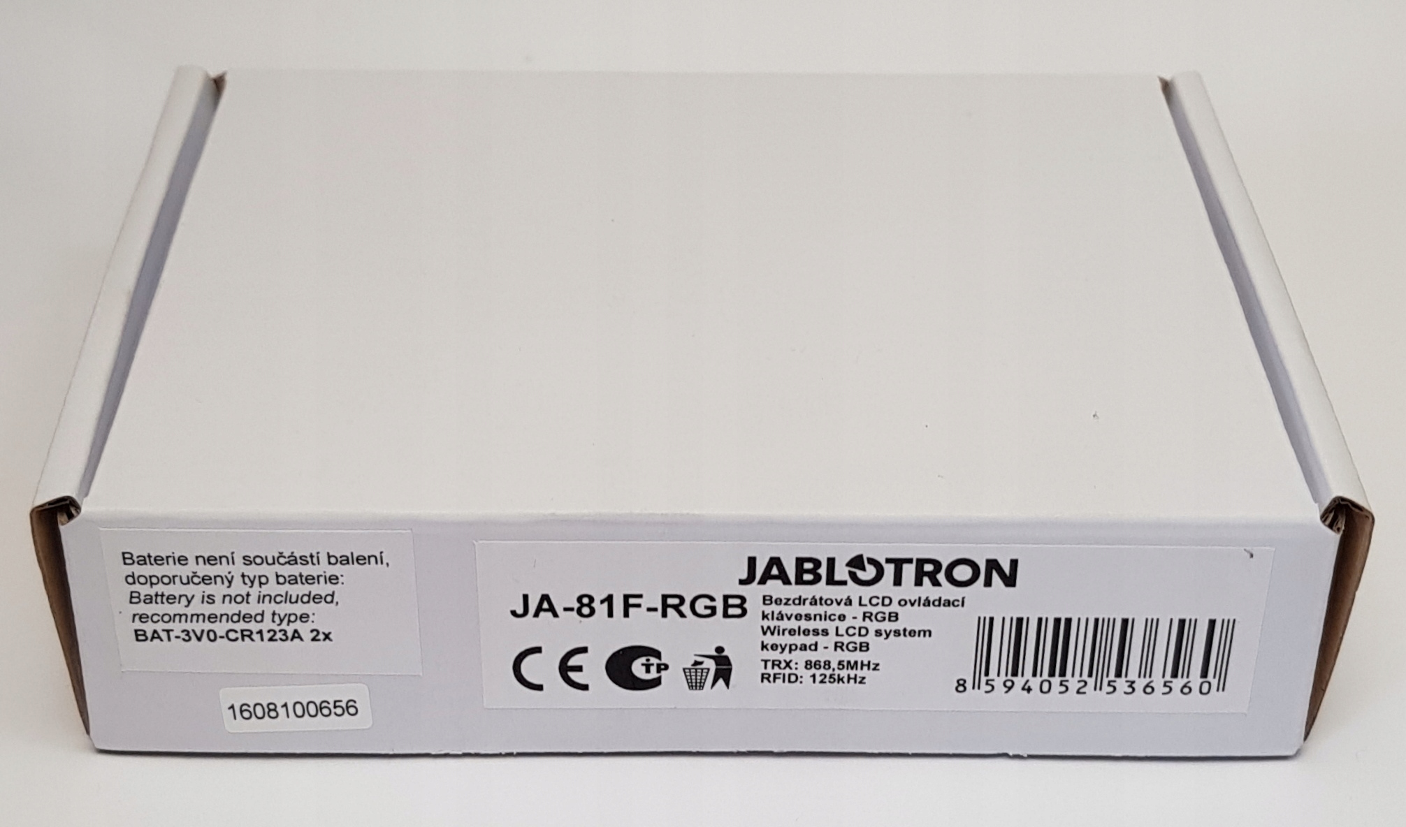 JABLOTRON JA-81F-RGB klawiatura LCD Sterownik OASi EAN (GTIN) 8594052536560