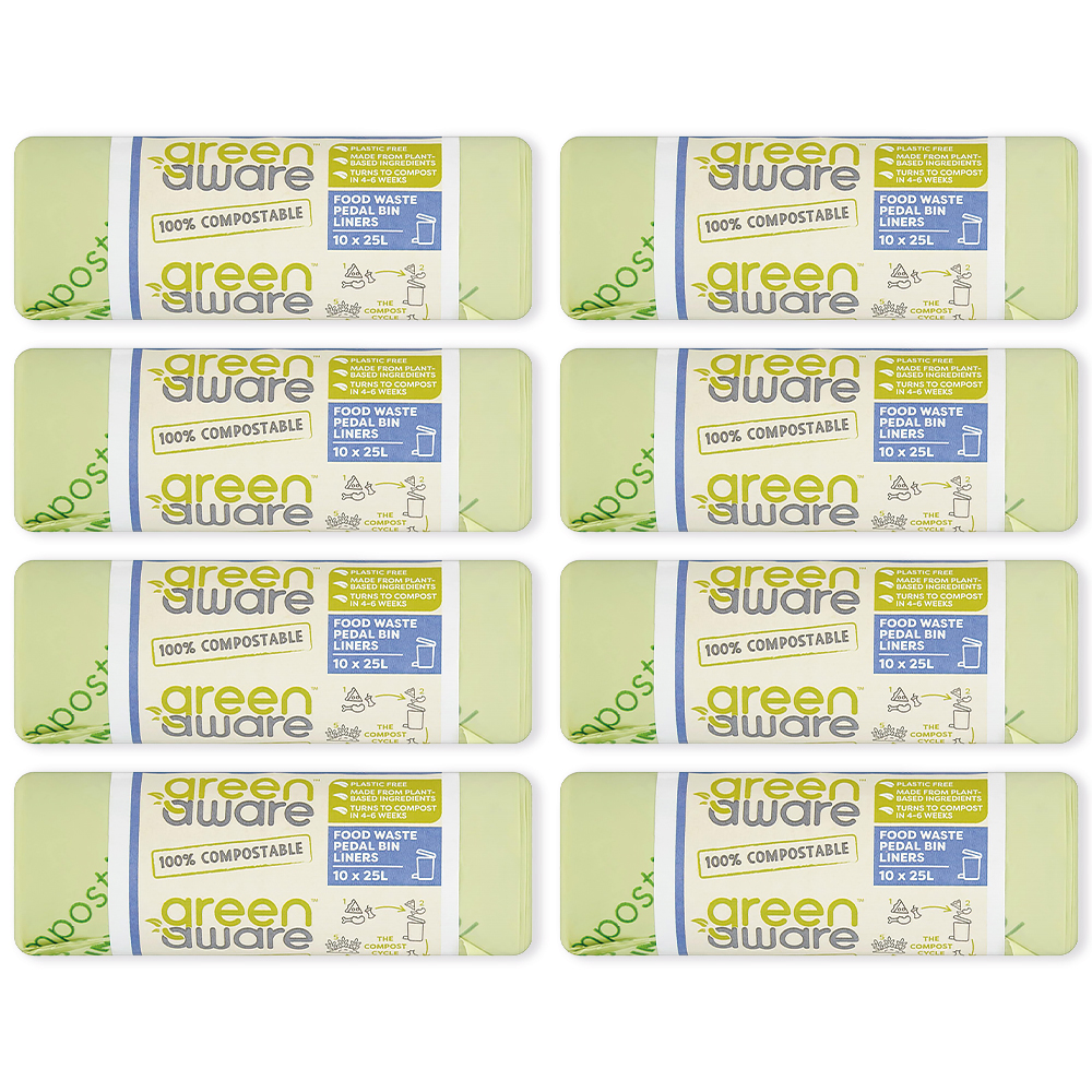 Levně Sáčky na odpad Bio Biodegradovatelné 25 l Třídění odpadků 80 ks Hnědé