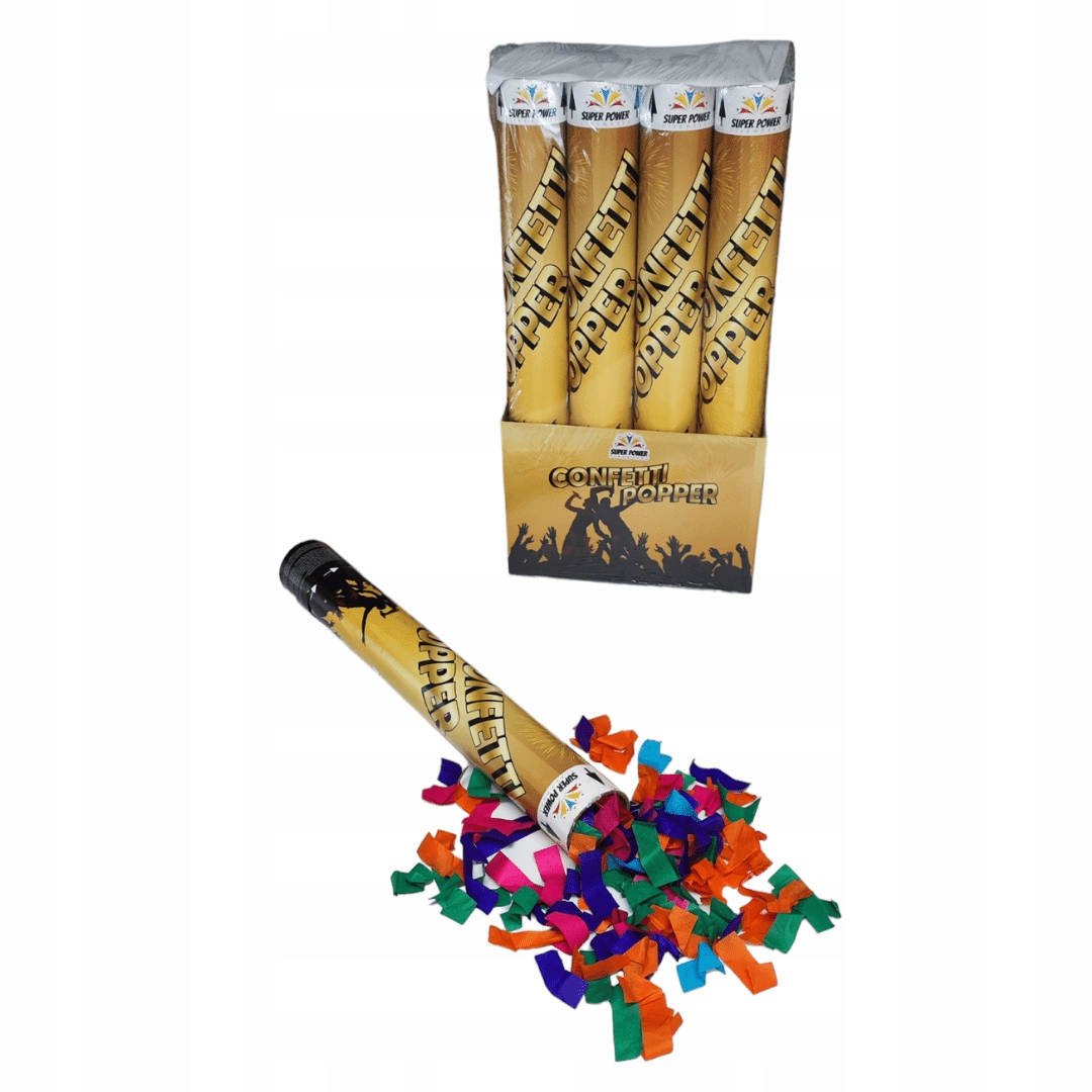 Konfetti Pneumatyczne 4szt. - CONFETTI POPPER Wielobarwne Płatki
