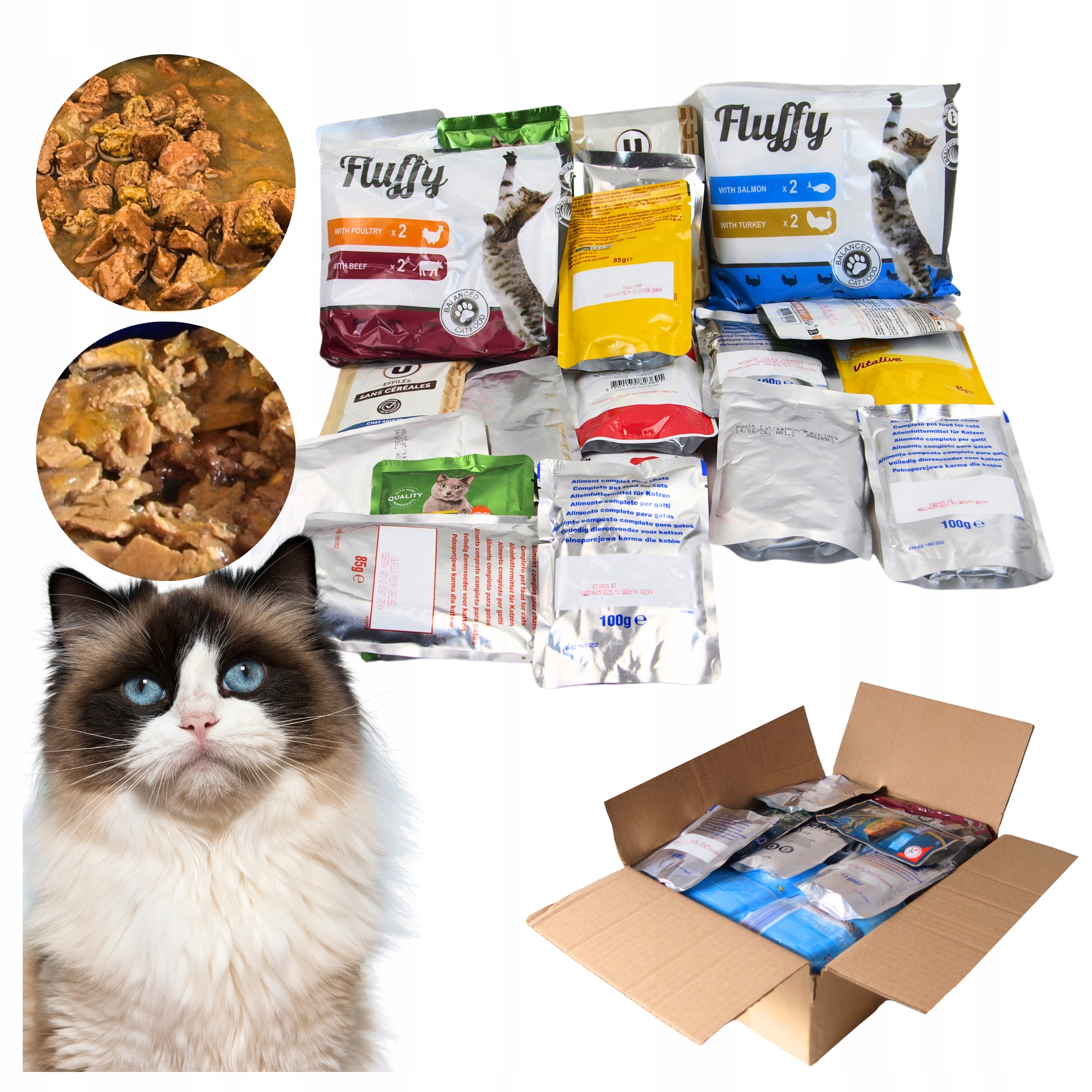 Mokra karma dla Kota Saszetka zestaw mieszany mix smaków x 80szt