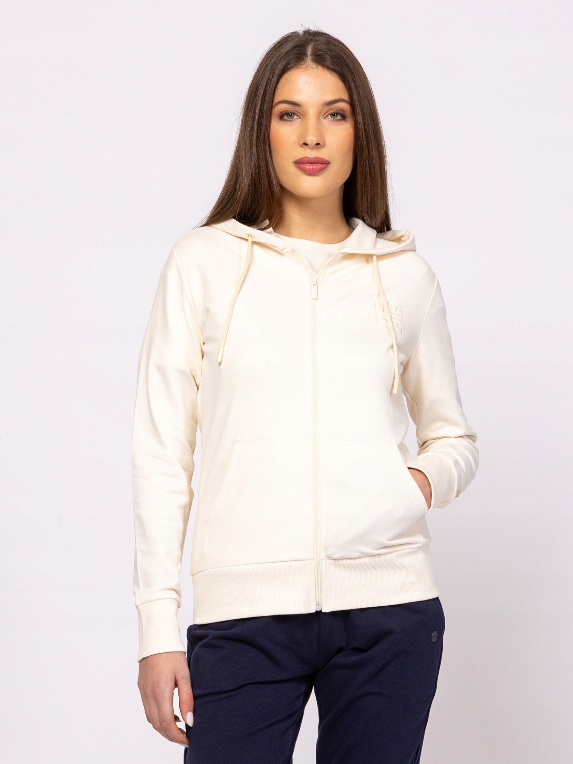 Heavy Tools Dámská Tepláková Mikina S Kapucí Rozepínací Solida Bílá Xs