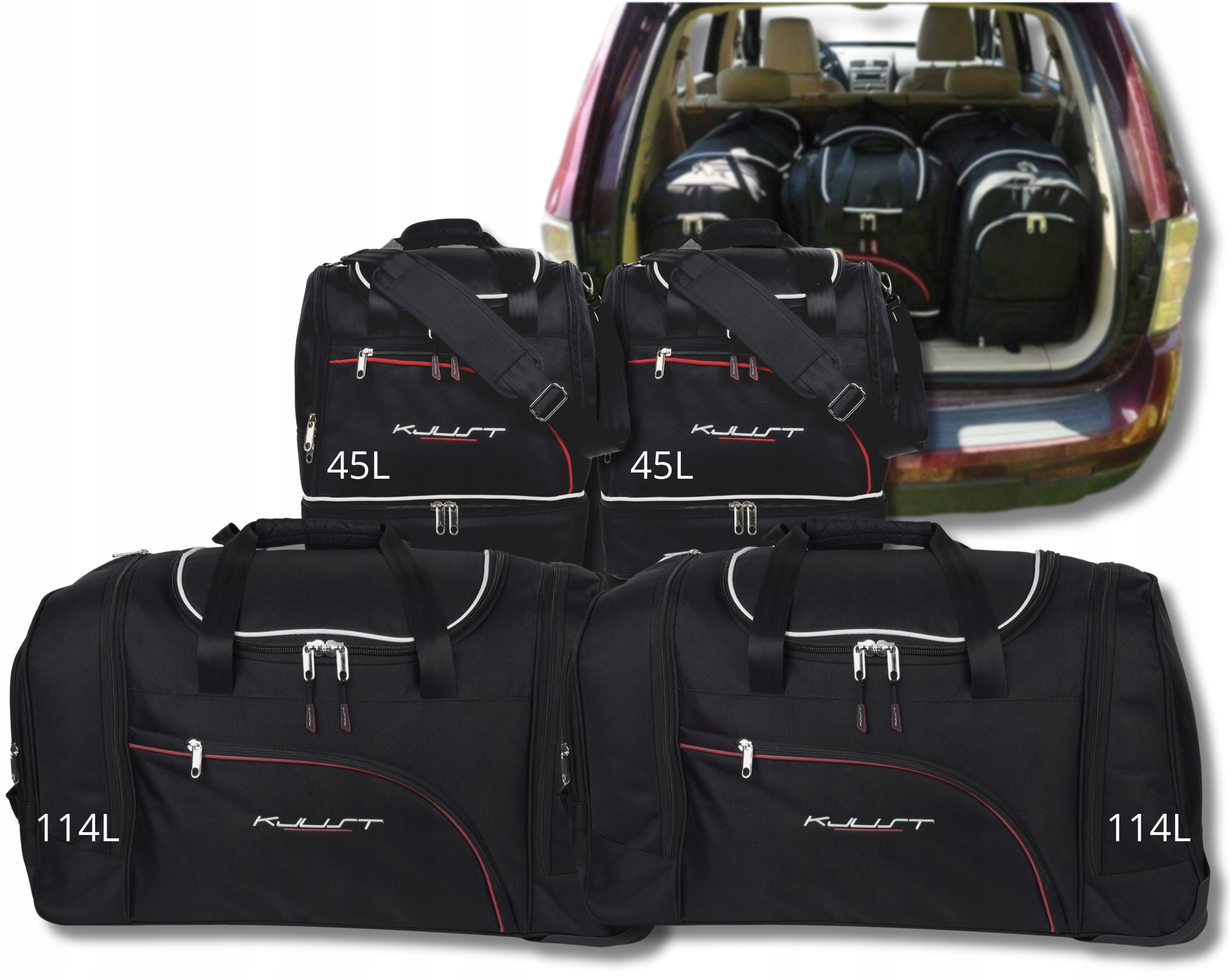 Sada tašiek Kjust do kufra Chevrolet Equinox Ls 2005-2009 4 ks