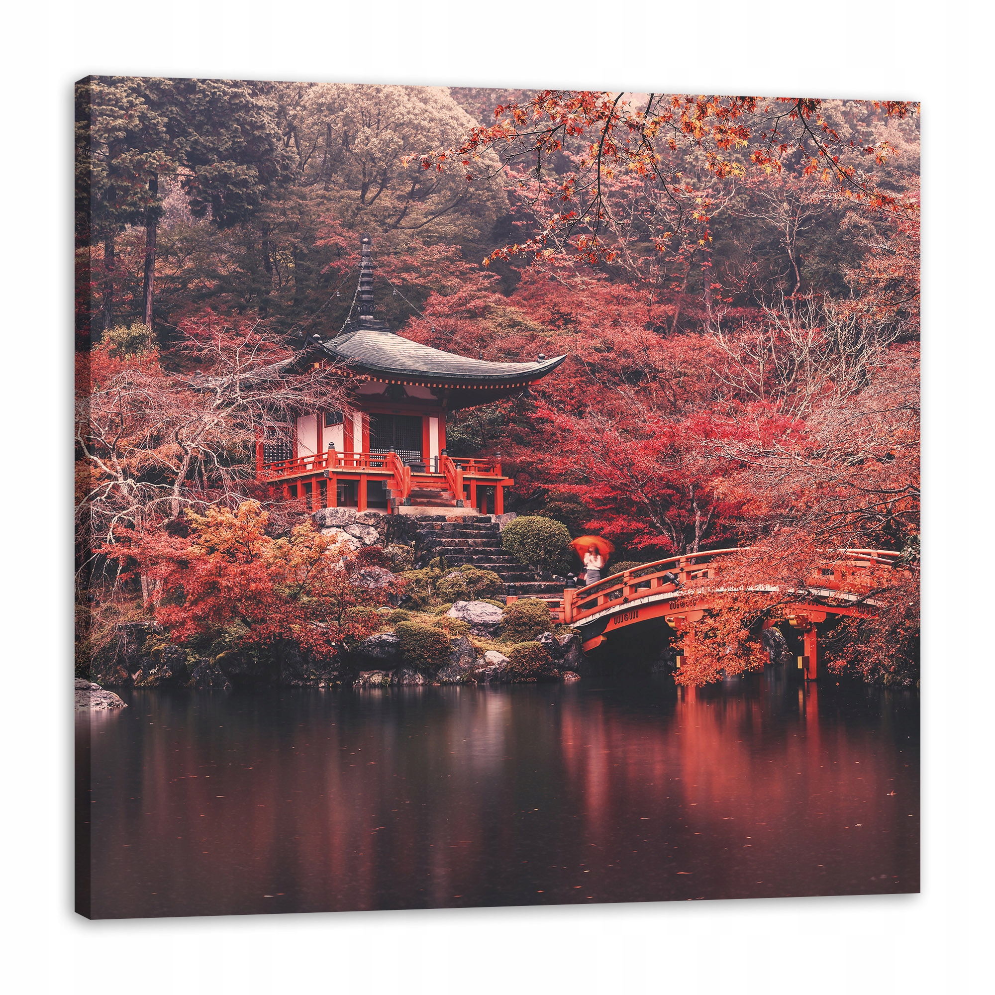 Obraz na plátně Stromy Barevné Japonský styl Klid 90x90 cm